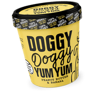 Doggy Doggy Yum Yum - Organic, Vegan Iced Treat for Dogs - Peanut Butter & Banana - 120ml -
