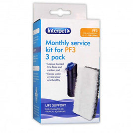 Interpet - Monthly Service Kit Floss/Carbon - PF3 - 3 Pack