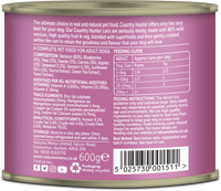 Natures Menu - Country Hunter - Venison & Blueberries Meals Dog Can - 600g