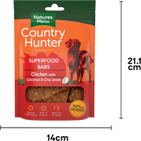 Natures Menu - Country Hunter - Superfood Dog Bar - Chicken With Coconut & Chia Seeds - 100g