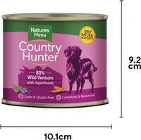 Natures Menu - Country Hunter - Venison & Blueberries Meals Dog Can - 600g