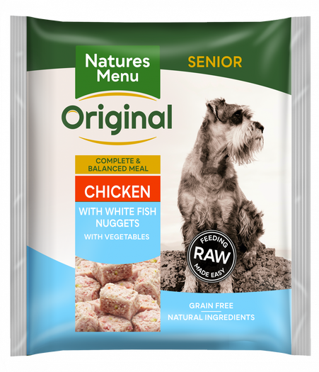 Natures Menu - Complete Frozen Dog Nuggets - Senior Chicken & Fish - 1kg