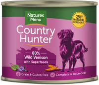 Natures Menu - Country Hunter - Venison & Blueberries Meals Dog Can - 600g