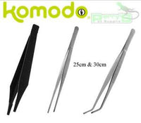 Komodo - Stainless Steel Feeding Tongs - Angled - 30cm