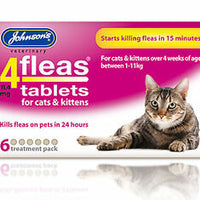 Johnsons - 4Fleas tablets for Cats & Kitten - 6 Tablet Pack