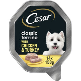 Cesar Classics - Wet Dog Food Trays with Chicken & Turkey in Loaf - 150g
