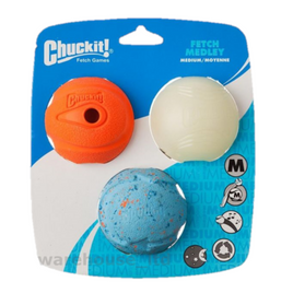 Chuckit - Fetch Medley Assorted Balls - Medium (6.5cm) - 3 Pack