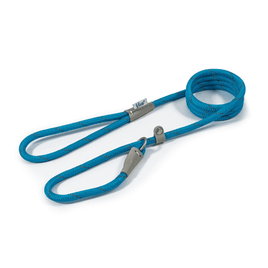 Ancol - Viva Nylon Reflective Rope Slip Lead - Blue - 120cm x 10mm (Max 30kg)