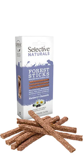 Selective - Naturals Forest Sticks For Guinea Pigs - Blackberry & Chamomile - 60g