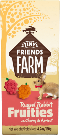 Supreme - Tiny Friends Farm - Russel Rabbit Fruity Crunchers - Cherry & Apricot - 120g