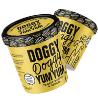 Doggy Doggy Yum Yum - Organic, Vegan Iced Treat for Dogs - Peanut Butter & Banana - 120ml -