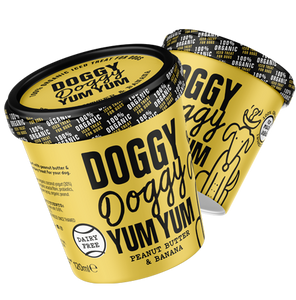 Doggy Doggy Yum Yum - Organic, Vegan Iced Treat for Dogs - Peanut Butter & Banana - 120ml -