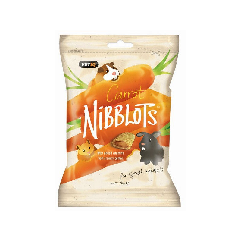 Vet IQ - Small Animal Nibblot Treats - Carrot - 30g