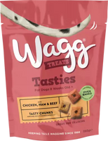 Wagg - Tasty Chunks Treats - Chicken, Ham, Beef - 125g