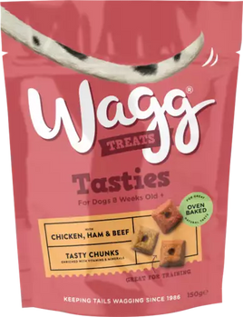 Wagg - Tasty Chunks Treats - Chicken, Ham, Beef - 125g