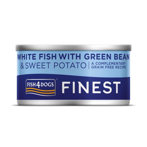 Fish4Dogs - Finest White Fish With Green Bean & Sweet Potato - 85g
